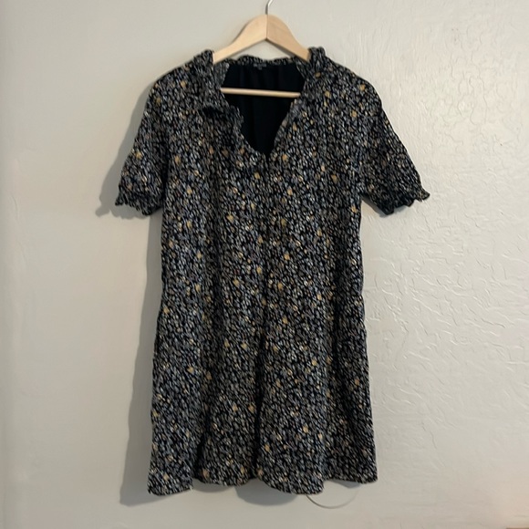 Madewell ruffle button front trapeze dress in folk magic floral - Picture 2 of 6